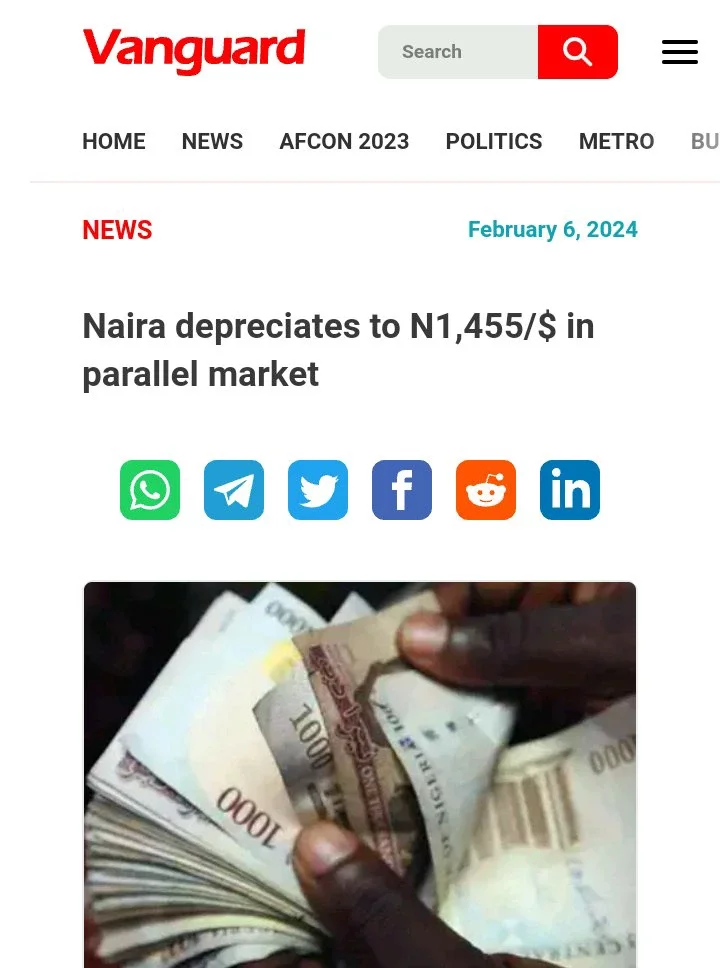Today's Headlines: Naira Depreciates To N1,455/$ In Parallel Market, Naira In Transition, Not Jinxed-Rewane