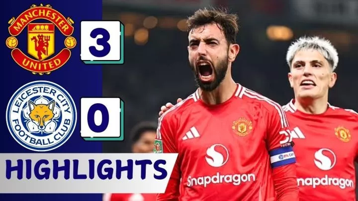 Manchester United 3 - 0 Leicester City (Nov-10-2024) Premier League Highlights