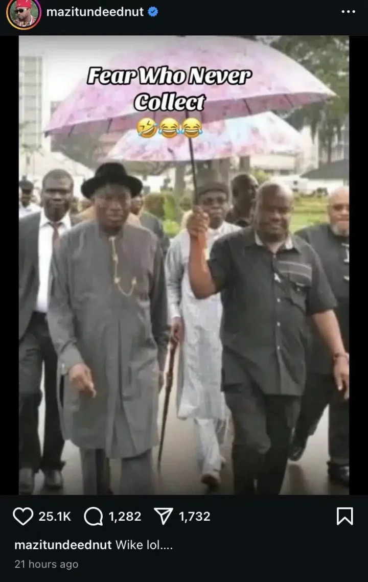 Throwback photo of Wike holding umbrella for Jonathan goes viral