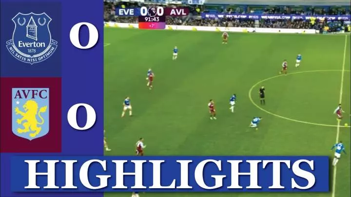 Everton 0 - 0 Aston Villa (Jan-14-2024) Premier League Highlights