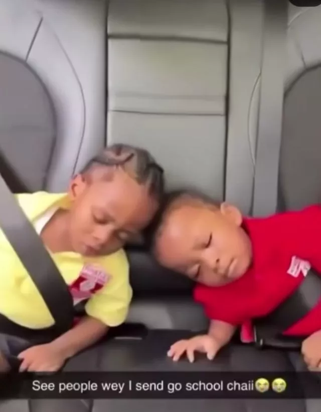 Adorable video of Mohbad's son and Bella Shmurda's son on their way school trends