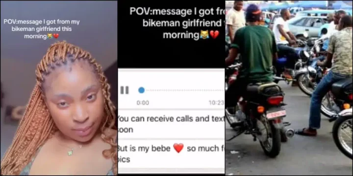 'She no get work' - Lady leaks chat as her bike man's girlfriend challenges her on WhatsApp
