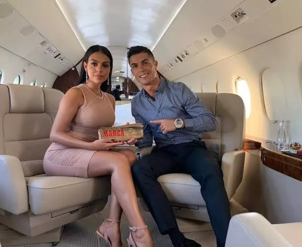 Cristiano Ronaldo's £61MILLION private jet is 'grounded' at Manchester Airport