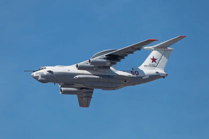 Beriev A-50 aircraft flying