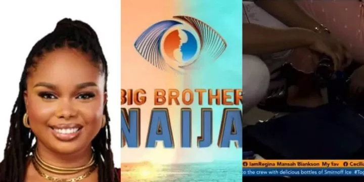 BBNaija: Onyeka caught on camera secretly transferring Guinness into water bottle BBNaija: Onyeka caught on camera secretly transferring Guinness into water bottle