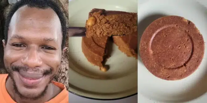 Daniel Regha surprises fans with homemade garri cake