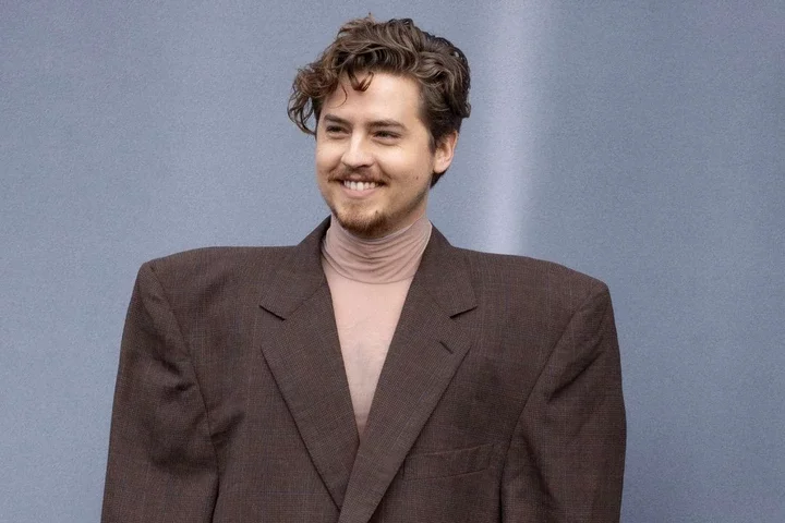 Cole Sprouse Wears Huge Oversize Suit at Balenciaga Show in Paris