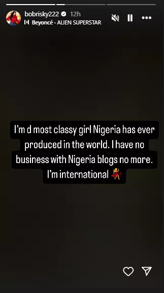 'I am the classiest lady Nigeria has ever produced' - Bobrisky