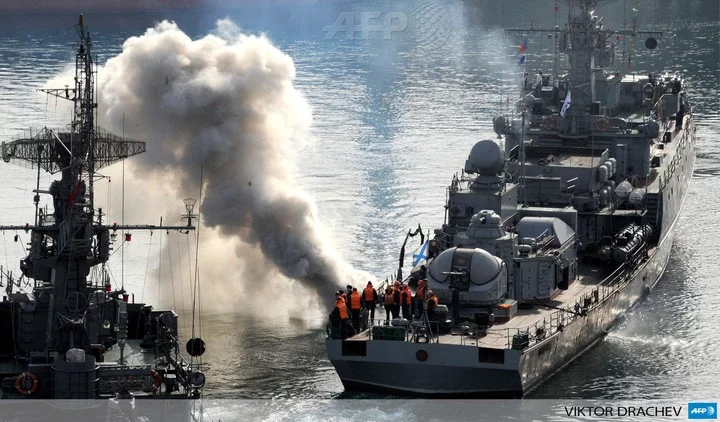 Russian sailors in Sevastopol