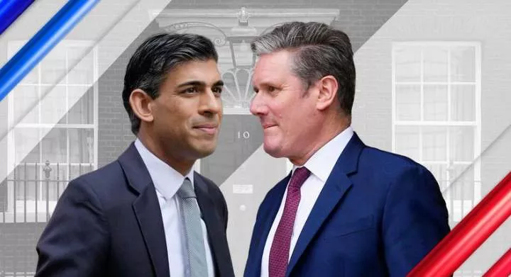 Rishi Sunak and Keir Starmer. [Sky news]