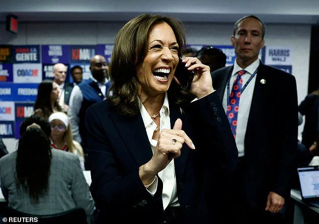 The post-election Kamala appears far different than the laughing, glowing, smiling 'Momala' that traversed the country appealing for votes on a campaign of 'Joy.' (Pictured November 5).