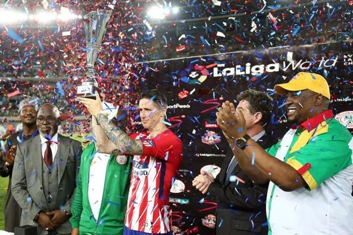 Nigeria vs Atletico Madrid trophy presentation