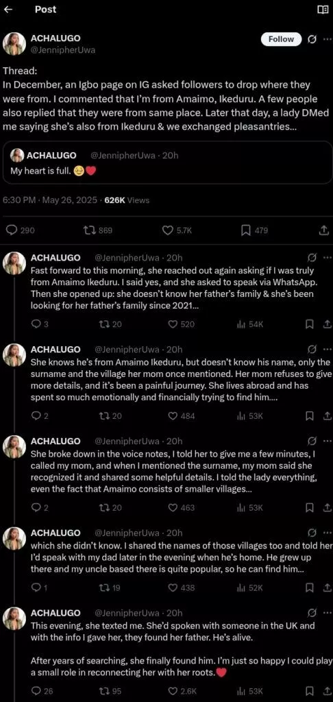 UK-based Nigerian finds father after years of searching through lady she met on Instagram