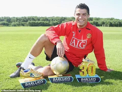Cristiano Ronaldo won his first-ever Golden Boot for Manchester United in 2008