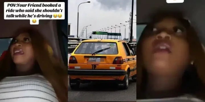 Lady fumes as driver asks her and friend not to talk while he drives Lady fumes as driver asks her and friend not to talk while he drives