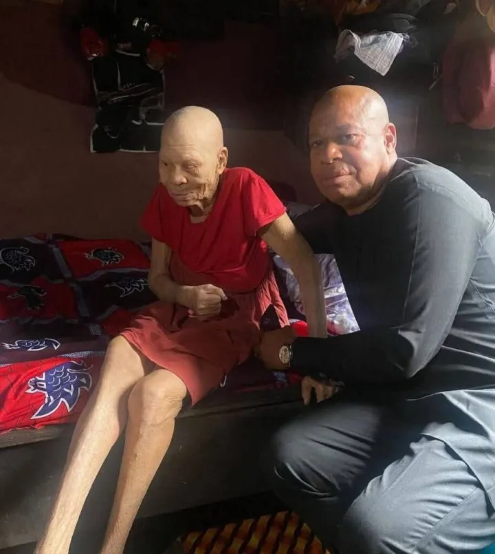 Man who was jailed for 26 years for buying stolen generator reunites with his mother