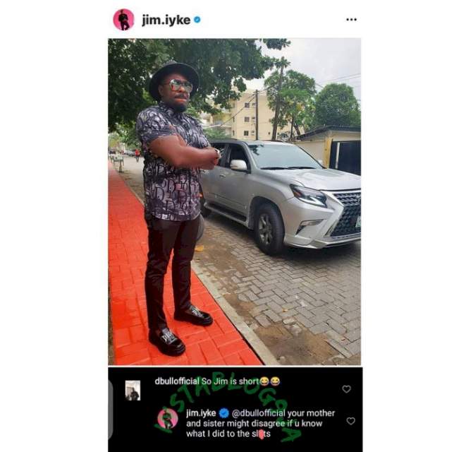 'You no dey fear?' Fans tackle troll who called actor, Jim Iyke short