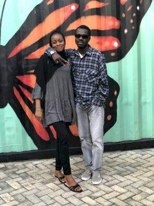 Nigerian man and lady in viral meme photo, reunites (Photos)