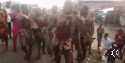 Suspected plantain thieves paraded in Bayelsa community (video)
