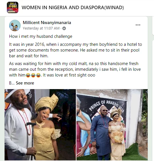 Nigerian Lady recounts how she met her husband while on a date with her former boyfriend