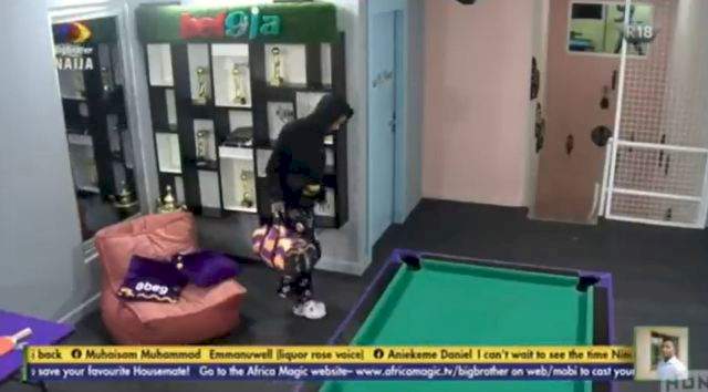 BBNaija: Saga's epic reaction after Nini returned to the house following disappearance (Video)