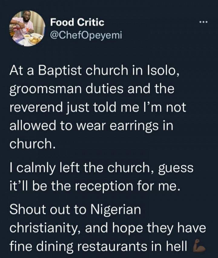 Groomsman denied entry into a church due to his earrings