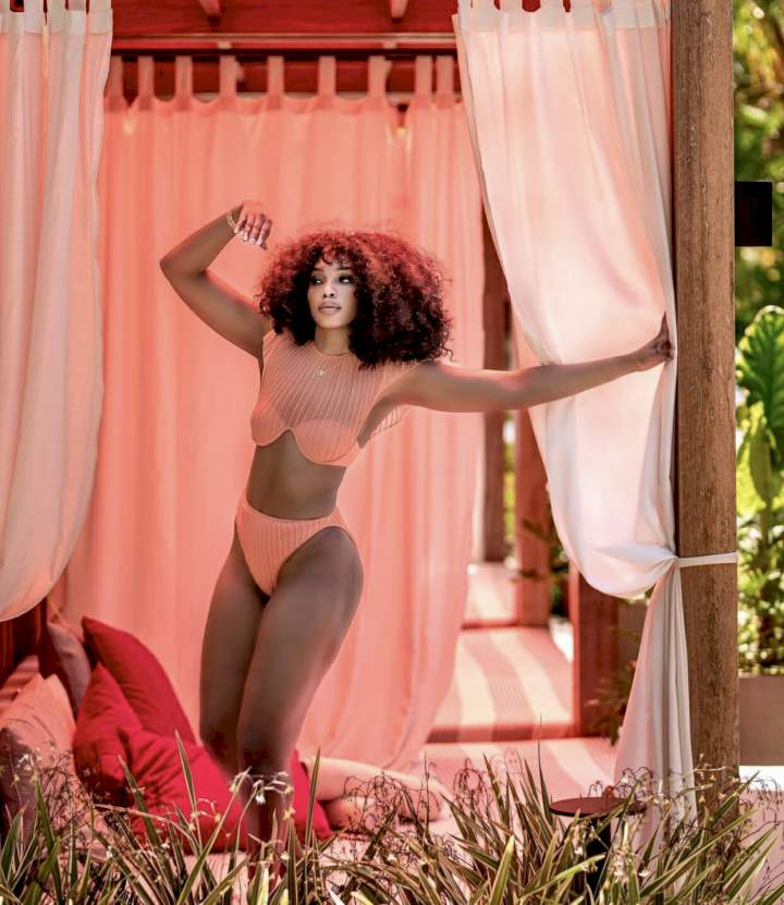 You go collect wotowoto - Sharon Ooja says, shares hot bikini photos from vacay; Bisola Aiyeola protests
