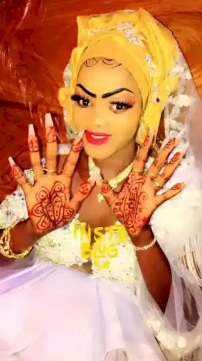 Bride becomes talk of the town after showing off her wedding makeup (Photos)