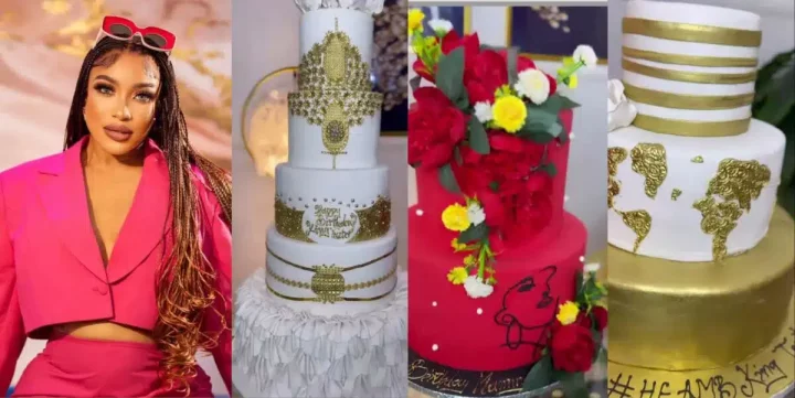 Tonto Dikeh flaunts multiple cakes as she marks 38th birthday in style (Video)