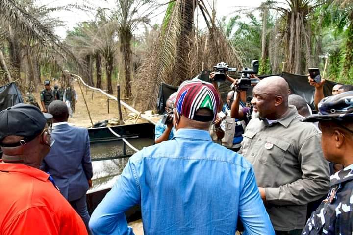#PortHarcourtSoot: Wike Visits Illegal Oil Refineries, Declares War On Operators (Photos, Video)