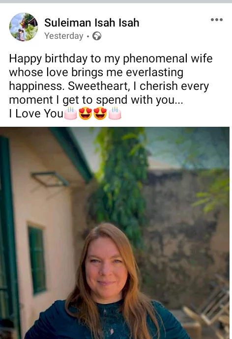 'I cherish every moment I get to spend with you' - 24-year-old Kano man writes as he celebrates his American wife on her 48th birthday