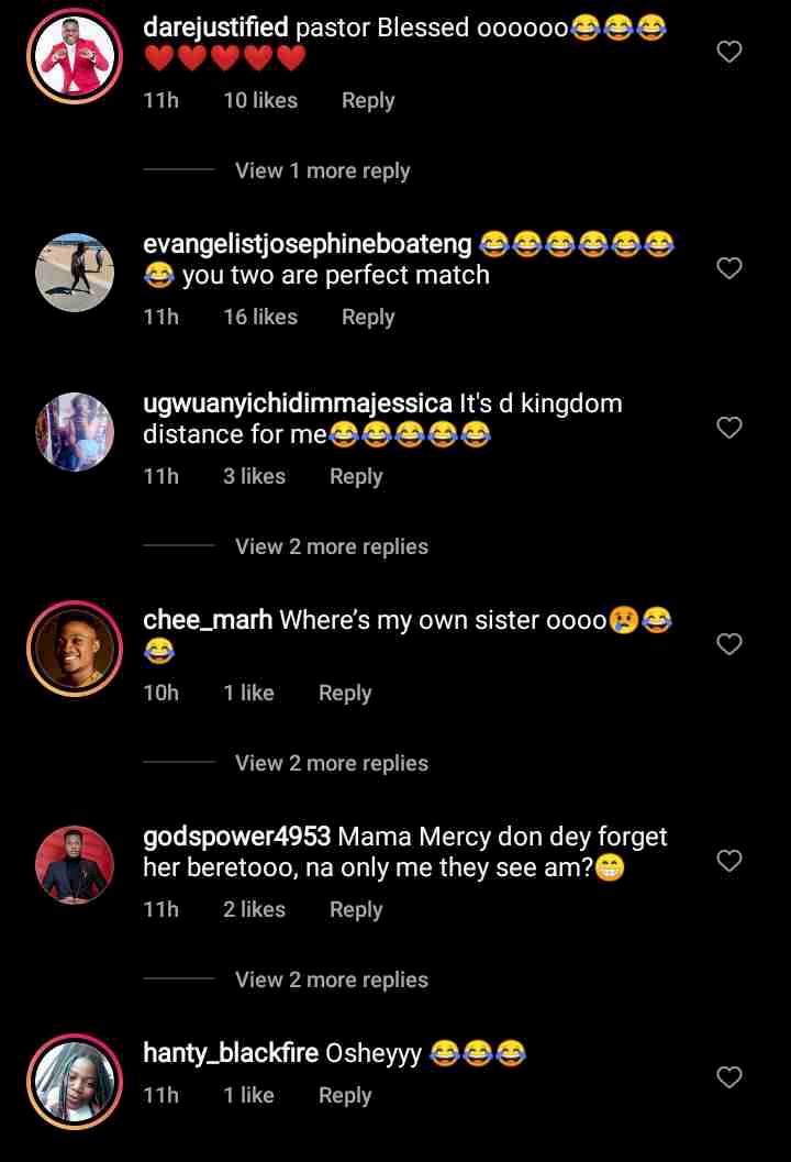 'I brought my sister to you' - Mercy Chinwo's fiance, Blessed stirs humour as he addresses singer as his sister again (Video)