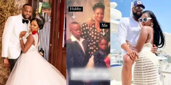 "We couldn't stand each other as kids" - Nigerian lady shares love story as she ties the knot with family friend (Video)
