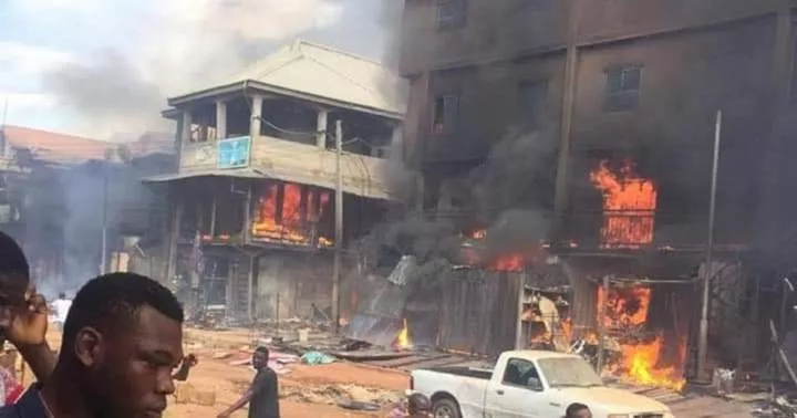 Fire breaks out in Onitsha Main Market
