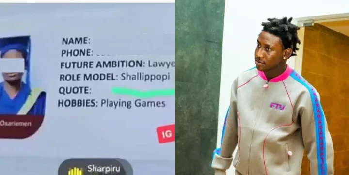 Graduating High school student causes a stir as she names Shallipopi as her role model