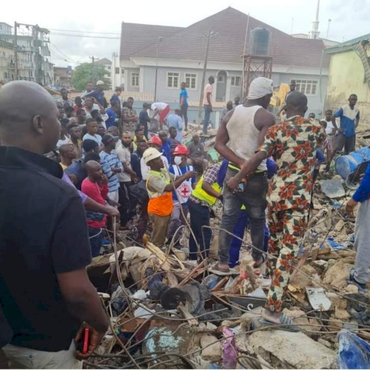 5 dead, 23 rescued, many still trapped after three-storey building collapsed in Ebute Metta