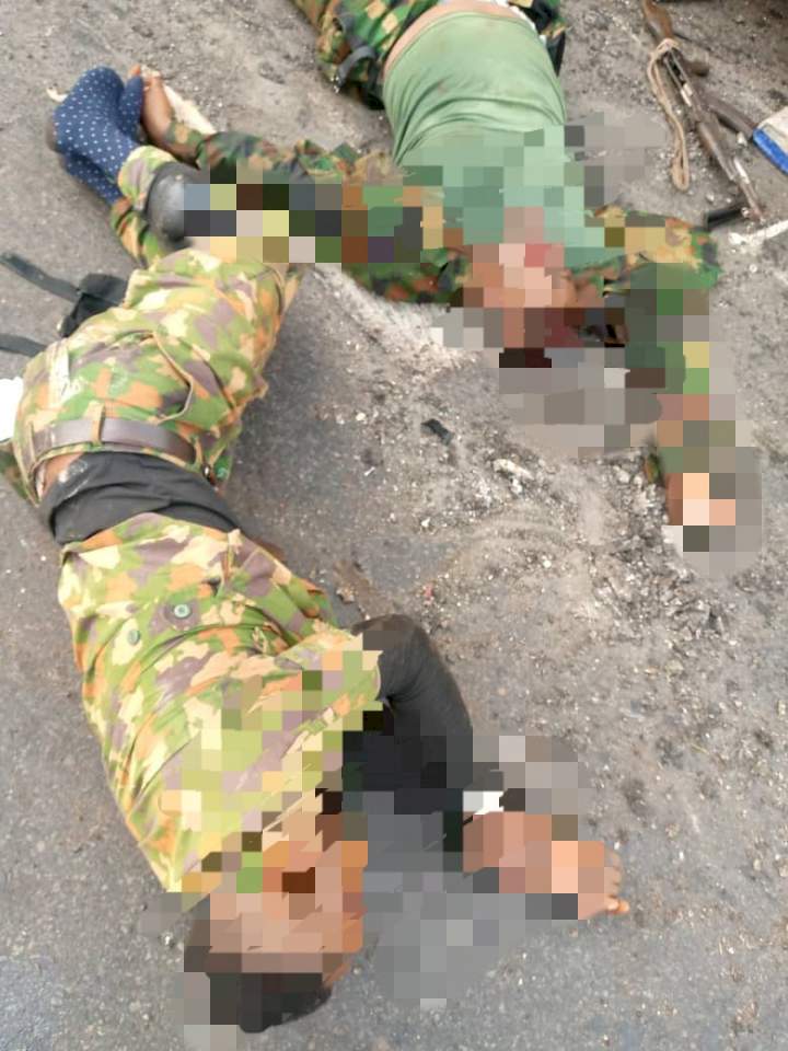 5 soldiers die in accident on their way to repel alleged IPOB's ESN attack in Anambra (graphic photos)