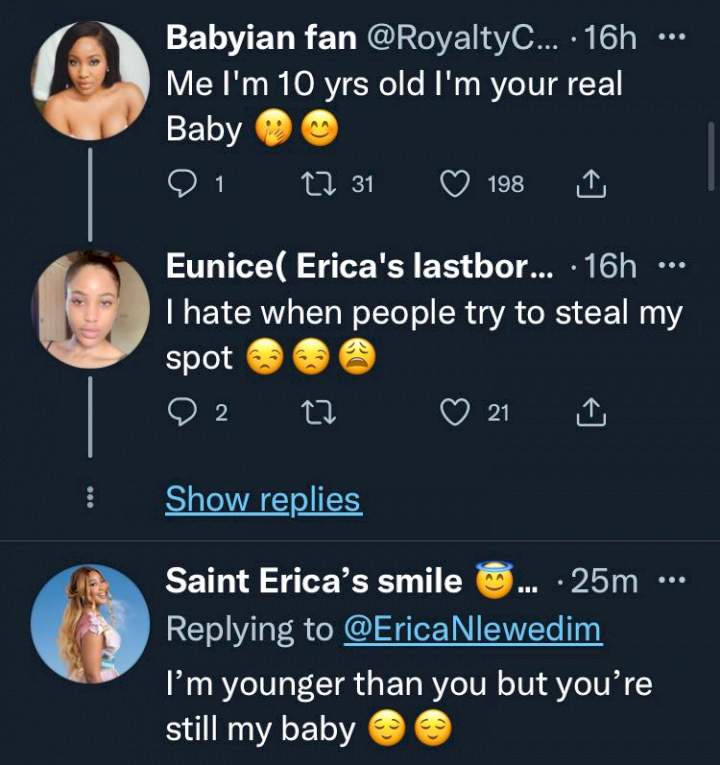 Mixed reactions trail Erica Nlewedim after referring to her fans as babies
