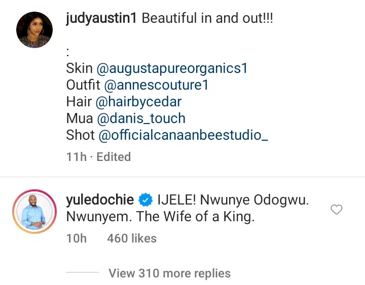 'The wife of a king' - Yul Edochie storms his first and second wife's Instagram page to rain praises on them