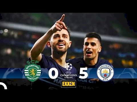 Sporting 0 - 5 Manchester City (Feb-15-2022) UEFA Champions League Highlights