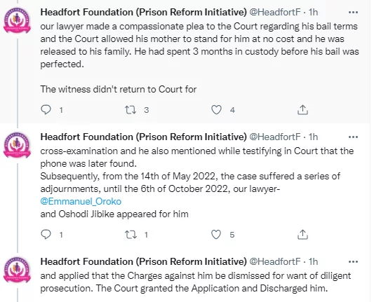 Court discharges and acquits man who was arrested and arraigned over a phone that went missing while helping the owner charge it