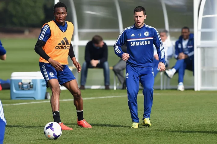 John Obi Mikel claims Eden Hazard barely moved during Chelsea's training sessions