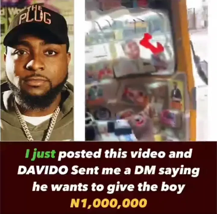 'I wan send d boy 1m' - Davido surprises Keke rider who pasted his photos all over his tricycle (Video)