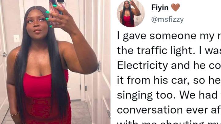 "I ended up shouting my number from my car" - Lady recounts hilarious but sweet way she met a man at traffic light