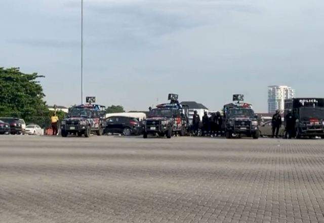 Breaking: Two persons reportedly arrested during EndSARS Memorial this morning (Video)