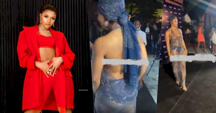 Reality star, Liquorose dragged to filth over revealing outfit to event (Video)