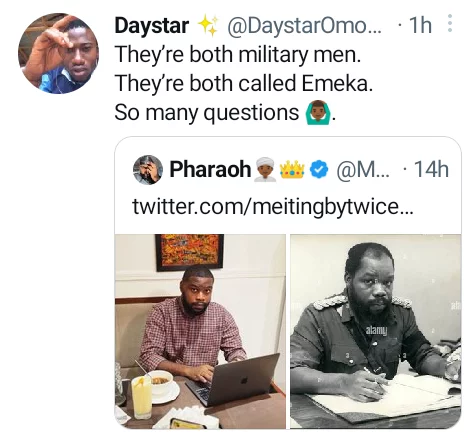 'You need to ask some serious questions' - Twitter users react over photo of Nigerian pharmacist who bears striking resemblance to Ojukwu