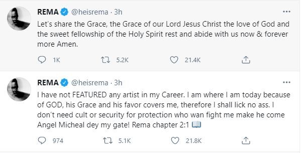 'You're all childish, I earned my money' - Rema rants at length on his birthday