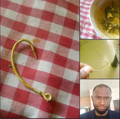 'What if it got stuck in my throat' - Man shares hook he saw in food he ordered at a restaurant