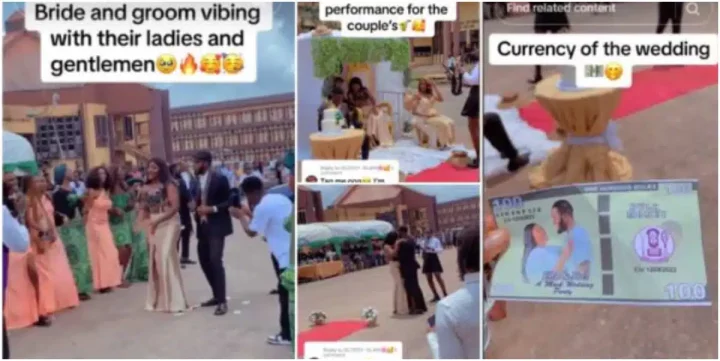 UNIBEN students organize 'mock wedding' for 2 of their colleagues as their practical exam (Video)